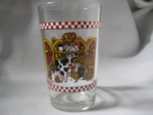 6 oz cow rooster glass