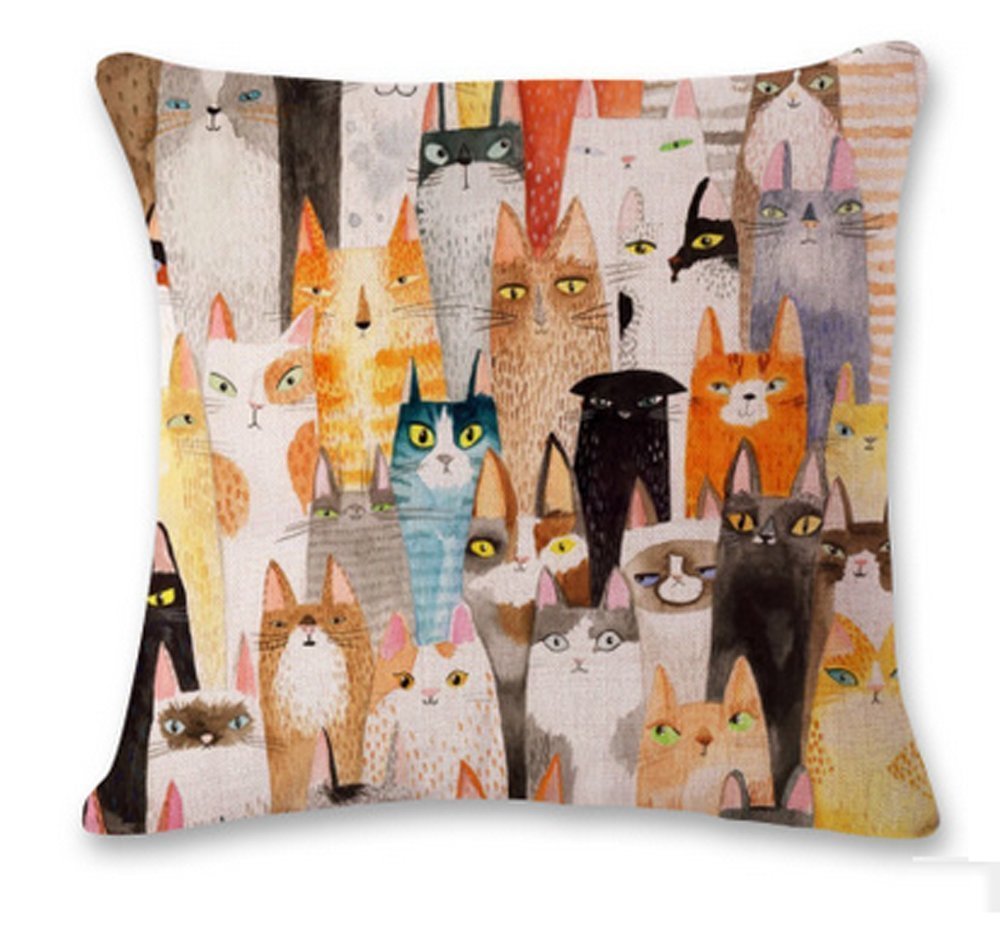 Throw Pillows and Covers Featuring Cats - A is for Aardvark