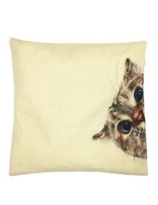 YOUR SMILE Cat Cotton Linen Square