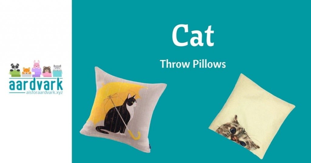 cat throw pillows