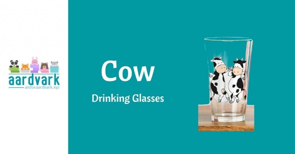 cow drinking glasses