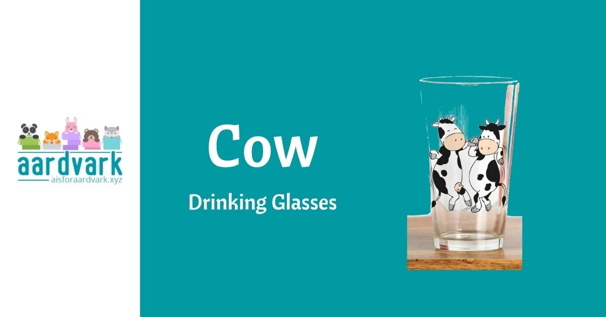 cow drinking glasses