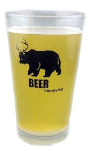 deer plus bear equal beer pint glass