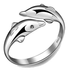 double dolphin adjustable ring