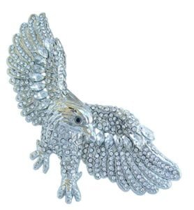 eagle rhinestone brooch