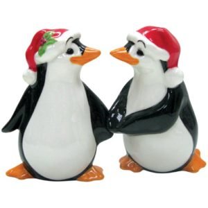 magnetic christmas penguins salt and pepper shaker set