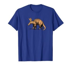 blue realistic sketch aardvark