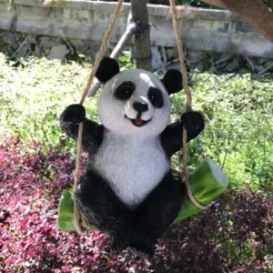 goods247 panda on bamboo swing