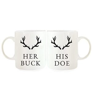 her buck his doe coffee mugs