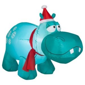inflatable hippo christmas decoration