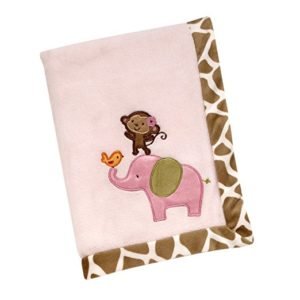monkey bird and elephant baby blanket