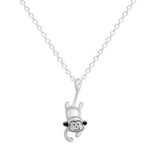 monkey necklace hanging from chain