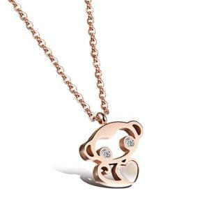 gold-plasted monkey necklace