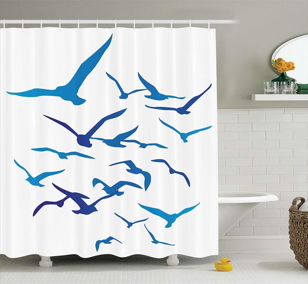 seagulls shower curtain