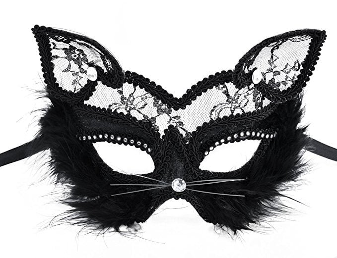 cat masquerade mask