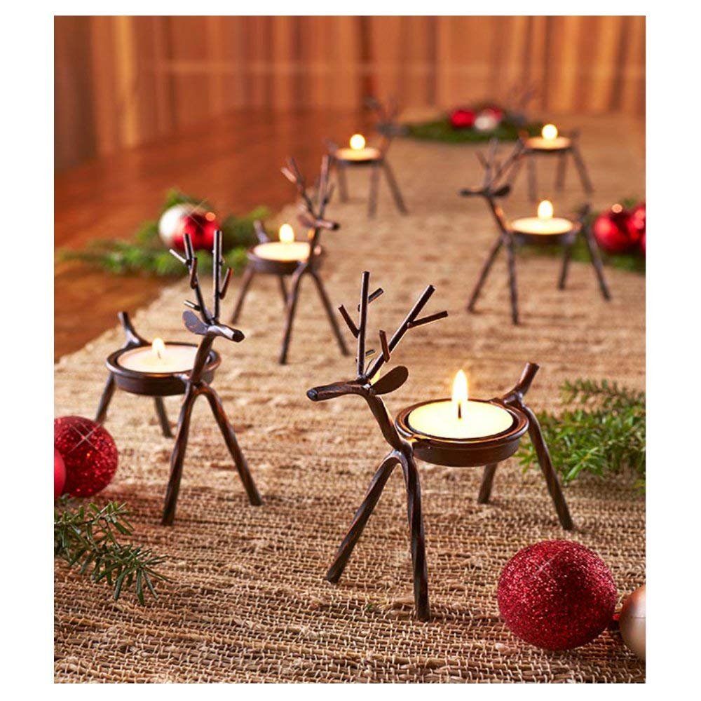 tea light holders - reindeer for christmas