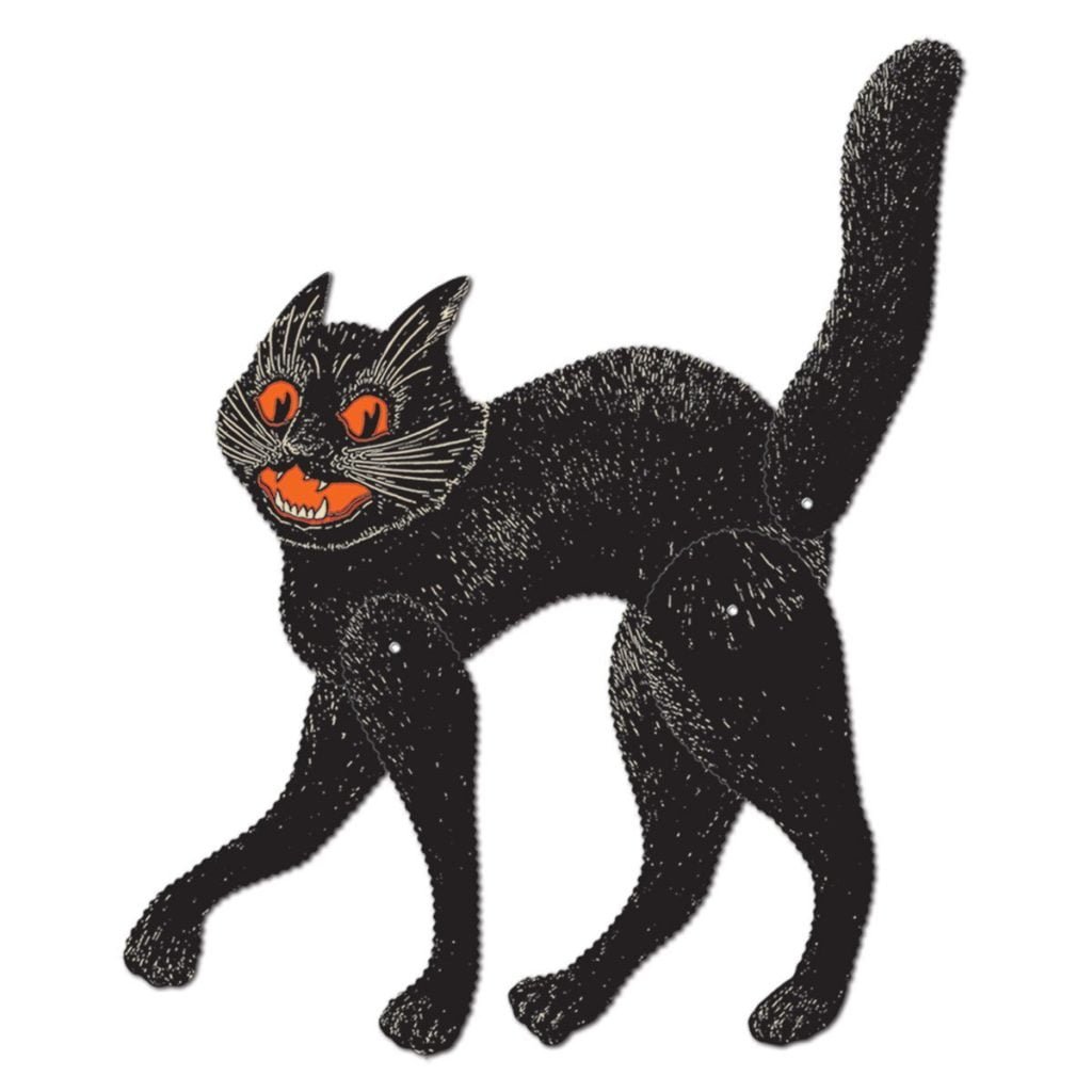 vintage cat halloween decoration