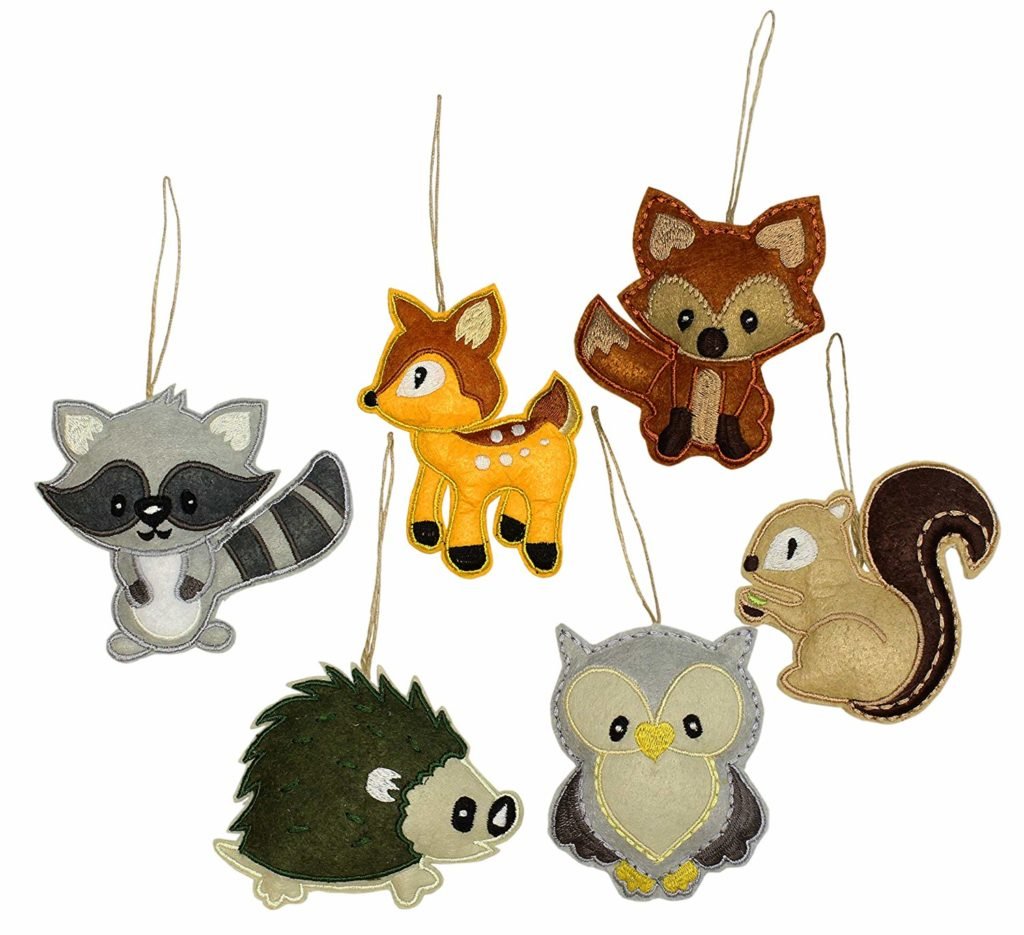 forest animal babies christmas tree ornaments