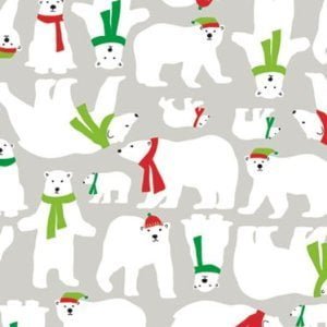 christmas wrapping paper with polar bears