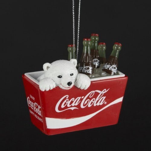 coca cola kurt adler polar pear cub coke cooler