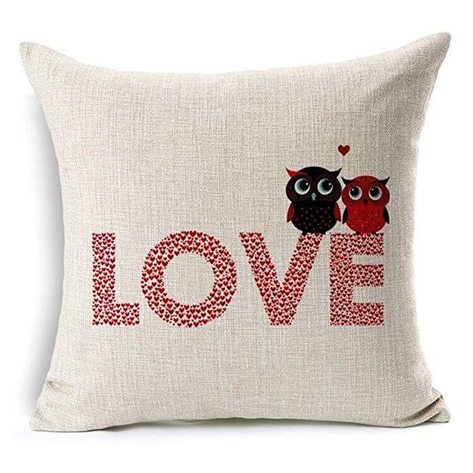 loving owls pillow cover