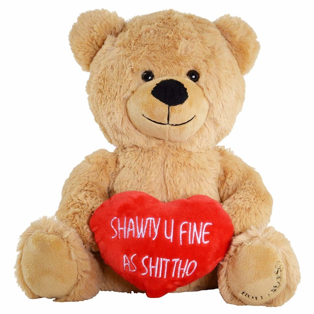 shawty you fine as shit teddy bear valentine's day gift
