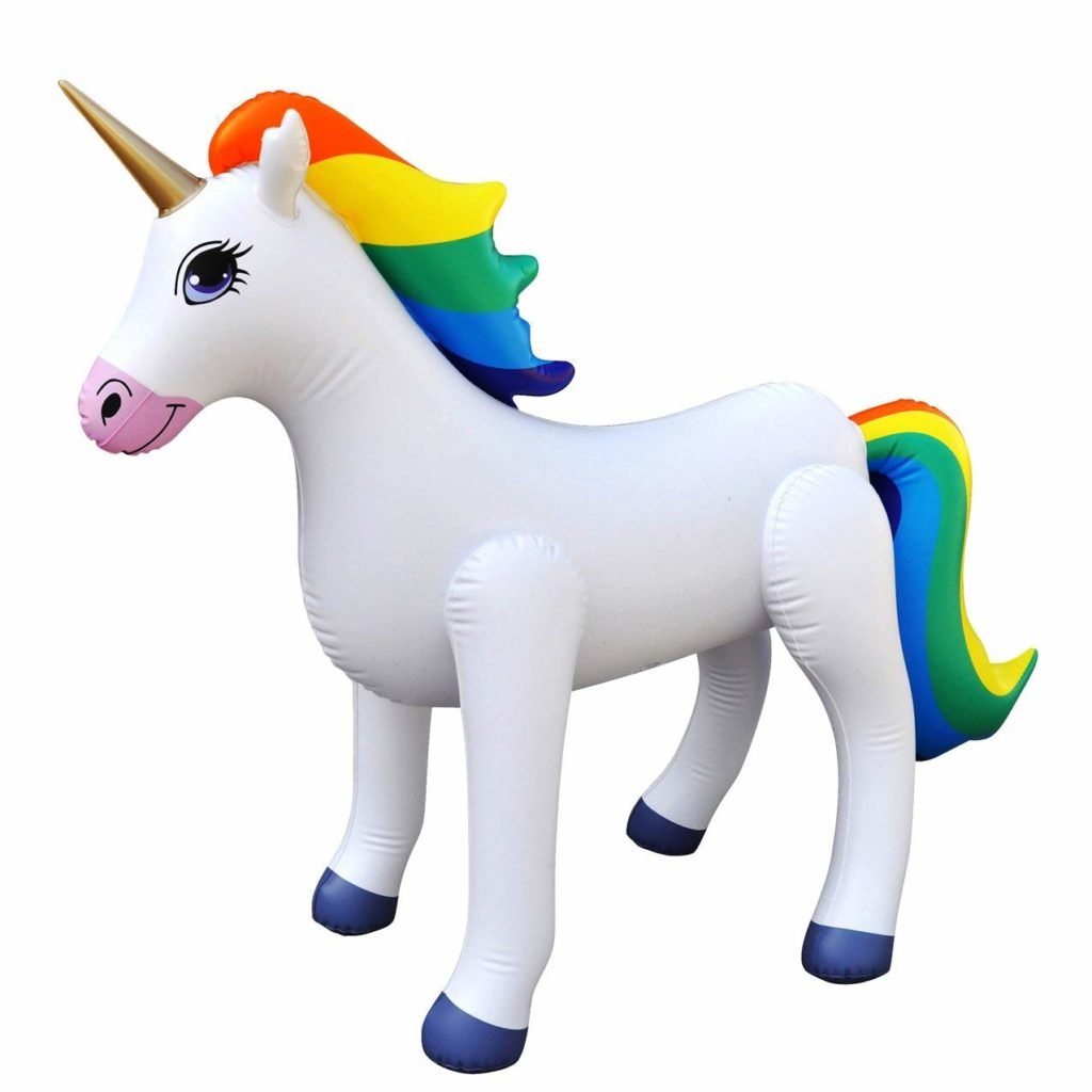 inflatable rainbow unicorn 