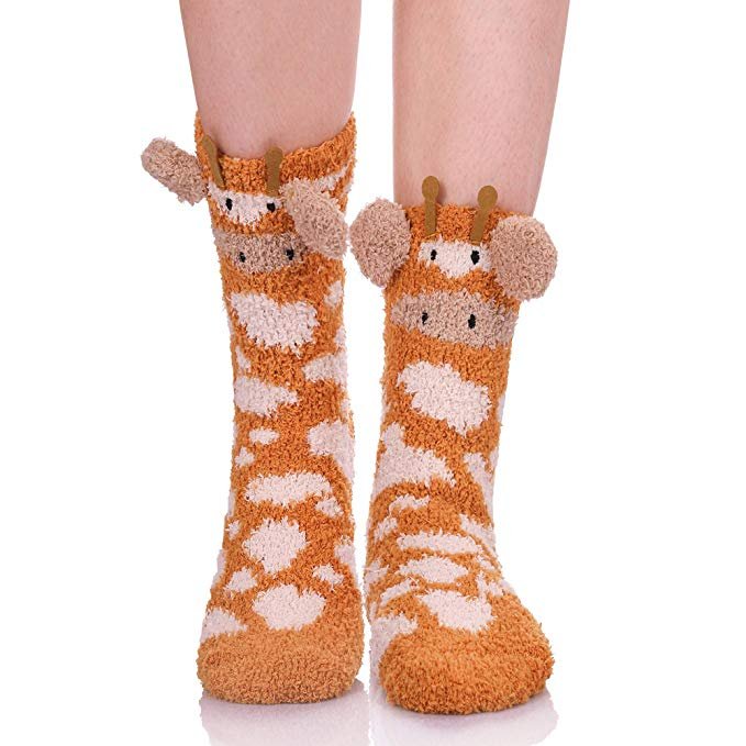 lanleo pijama socks with 3d giraffe