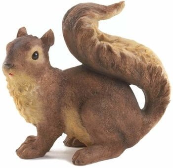 garden statue of a squirrel