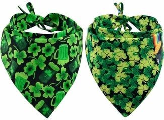 st. patrick day dog bandanas