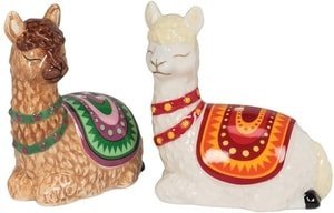 kneeling llama salt and pepper shakers