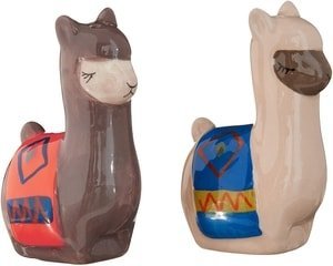 boston warehouse llama salt and pepper shakers