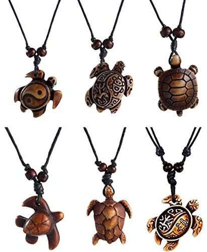 turtle pendant necklaces set of 6