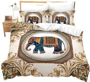 mandala elephant duvet cover set