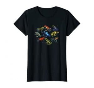 colorful poison dart frogs tshirt