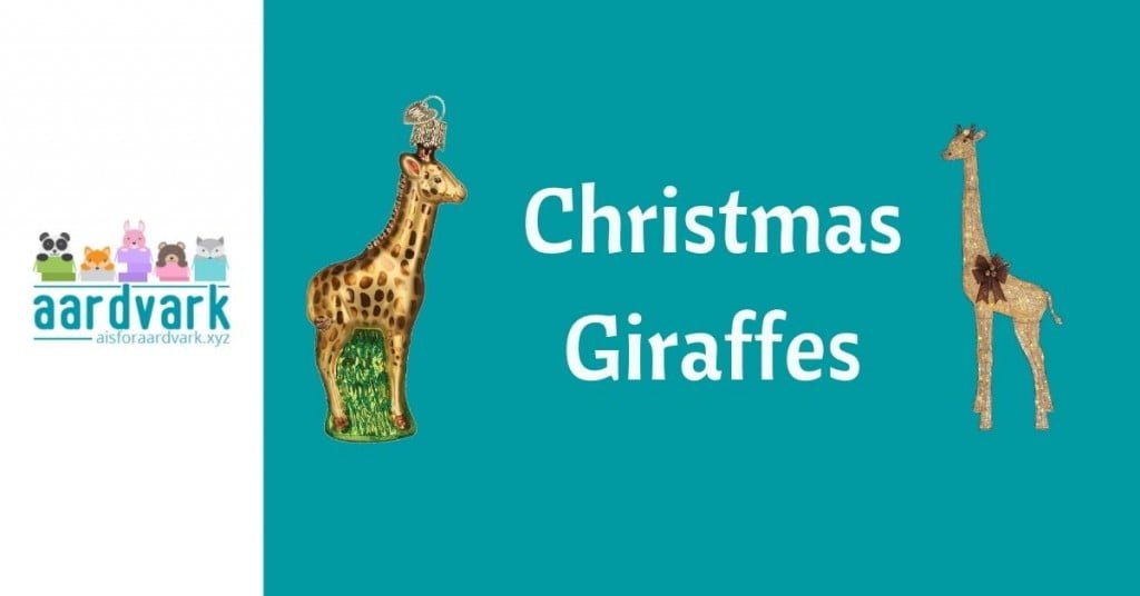 christmas ornaments and decorations with giraffes