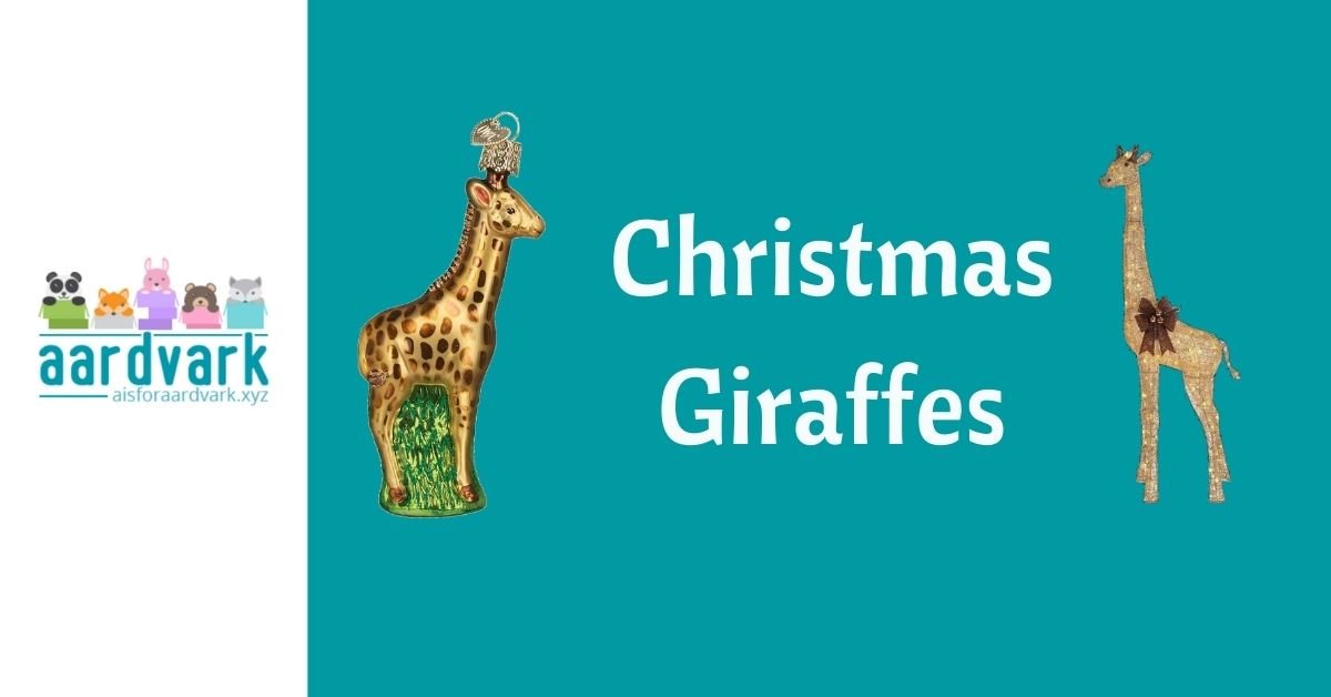 christmas ornaments and decorations with giraffes