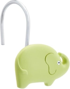 zoo animals including elephant shower curtain hooks