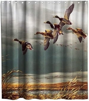 ducks in V shower curtain