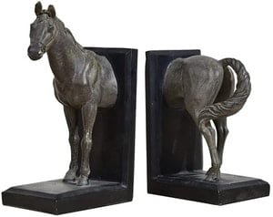 resin sturdy horse bookends